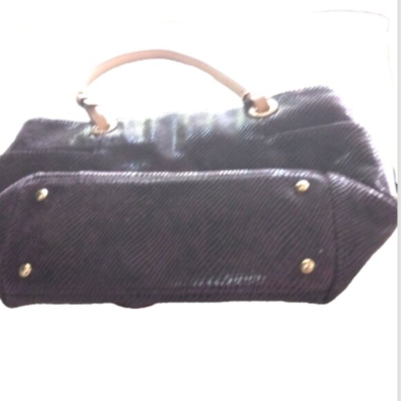 Michael Kors Jet Set Tote Purple Snake Embossed Shoulder Bag Very  Clean - Picture 8 of 12